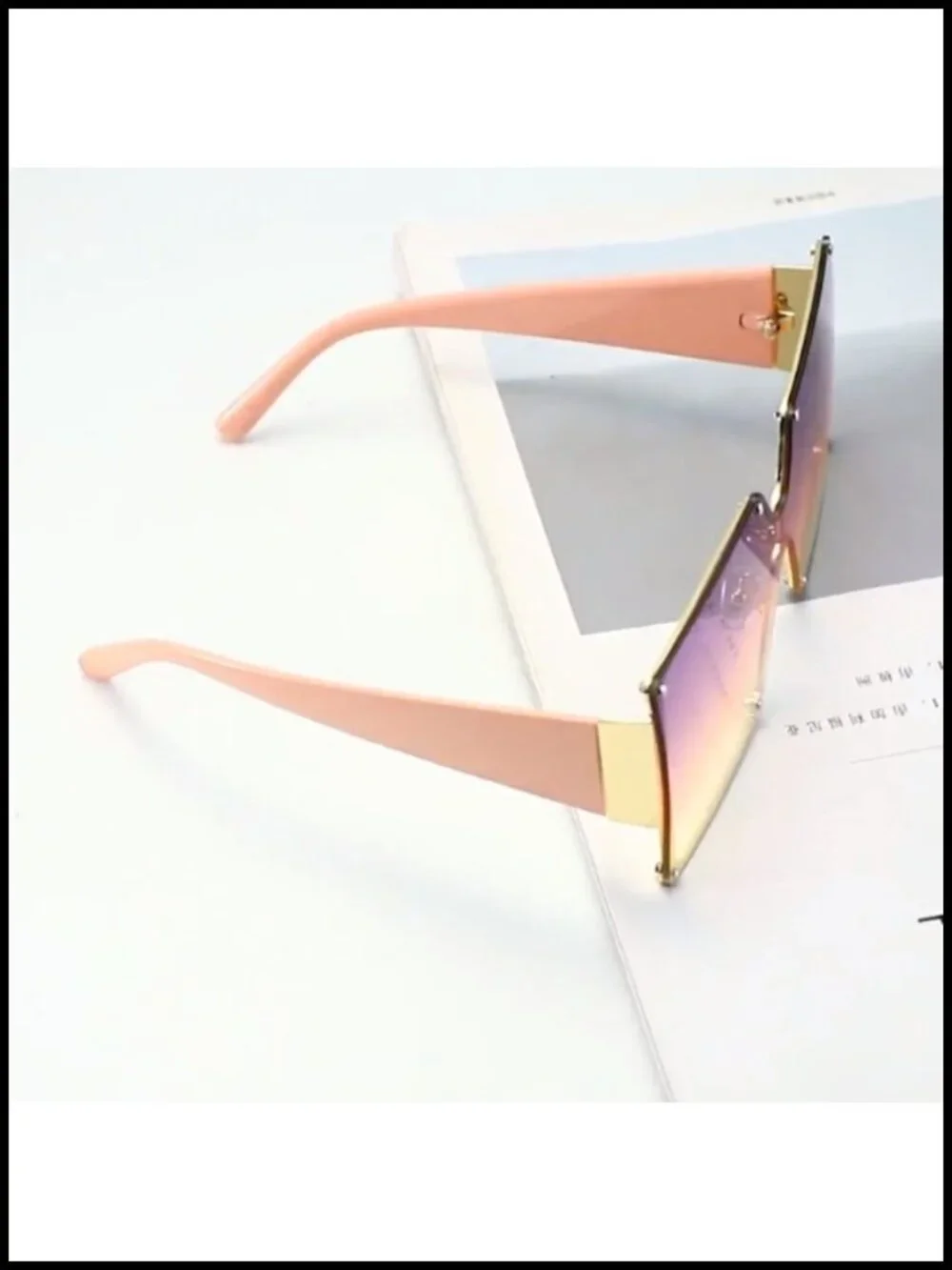 Vintage Oversized Shield Sunglasses UV400 Protection
